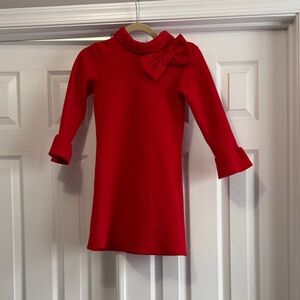 Red Bow Detail Dress, Sz 8Y